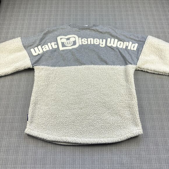 Walt Disney World Spirit Jersey Adult Small Fleece Sherpa Puff Letters Oversize‎ - Picture 1 of 12